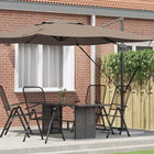 Parasol 286x284x265 cm aluminium taupe