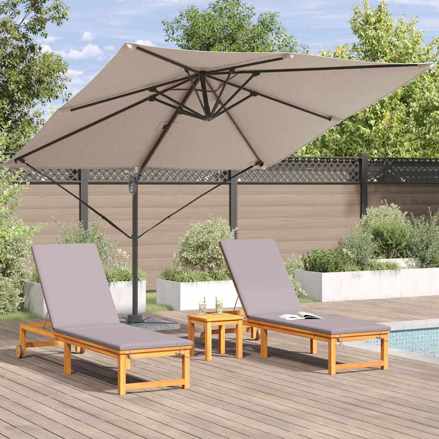 Terrasparasol Taupe Large Polyester & Staal