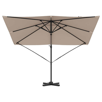 Terrasparasol Taupe Large Polyester & Staal