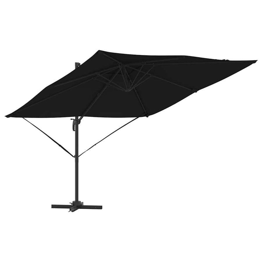 Roma Parasol 286 X 284 X 265 Cm Aluminium En Polyester Zwart