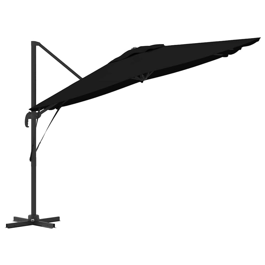 Roma Parasol 286 X 284 X 265 Cm Aluminium En Polyester Zwart