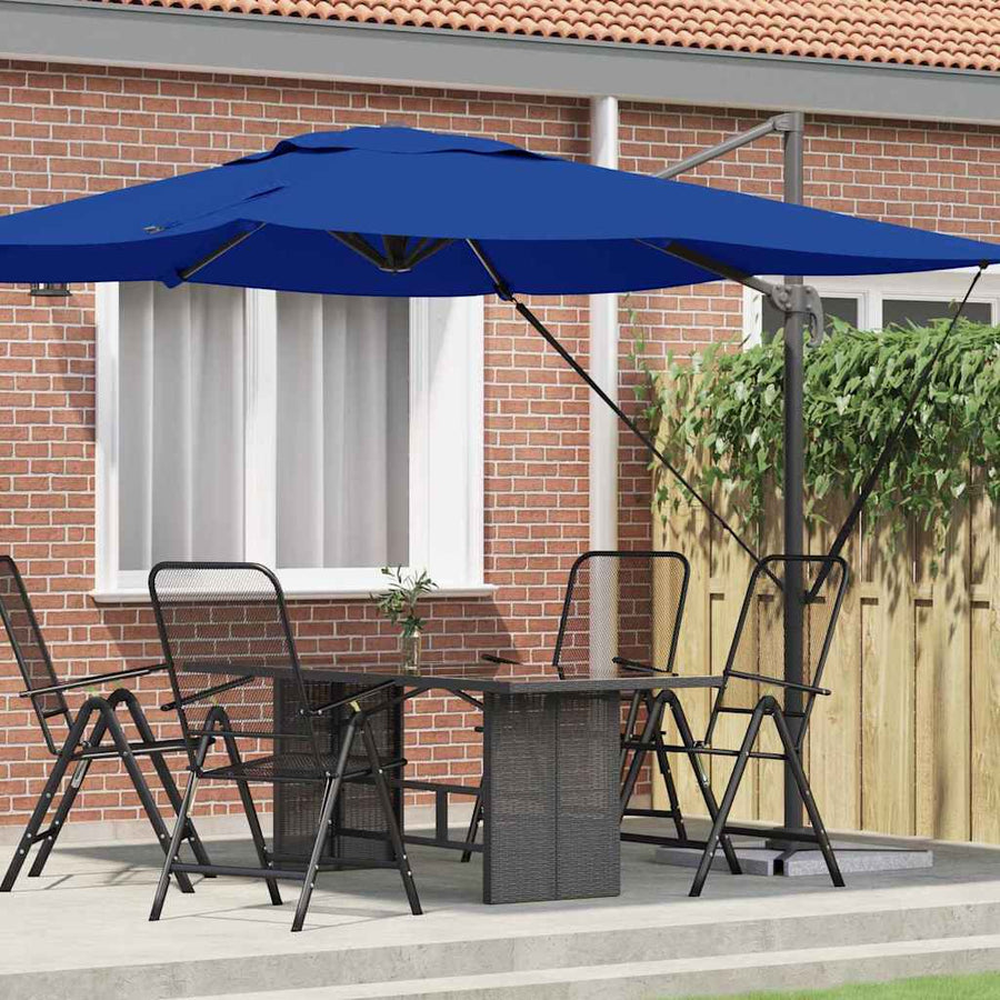 Roma Parasol Blauw 286 X 284 X 265 Cm Aluminium En Polyester azuurblauw