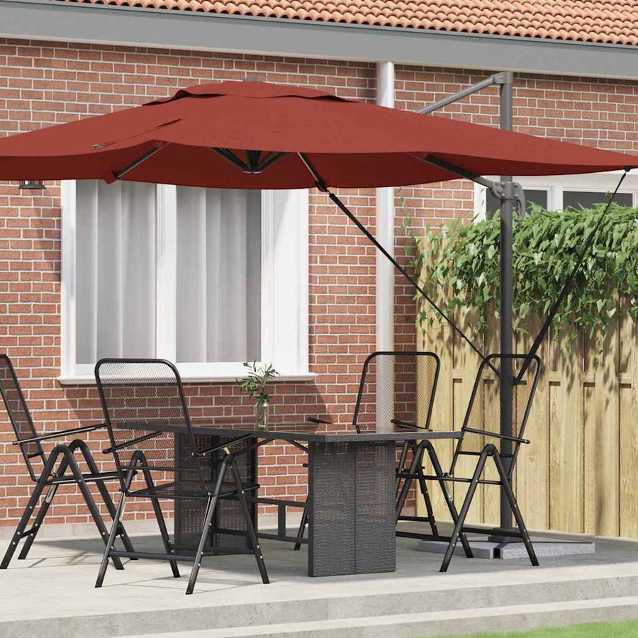 Roma Parasol Rood 286 x 284 x 265 cm Aluminium en Polyester