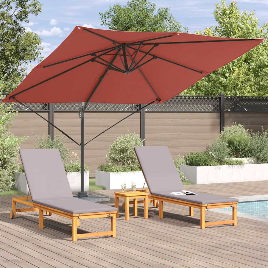 Roma Parasol Rood 286 x 284 x 265 cm Aluminium en Polyester