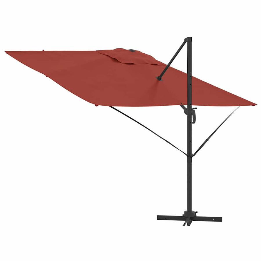 Roma Parasol Rood 286 x 284 x 265 cm Aluminium en Polyester