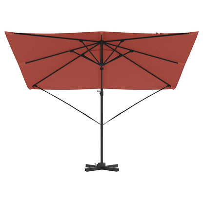 Roma Parasol Rood 286 x 284 x 265 cm Aluminium en Polyester
