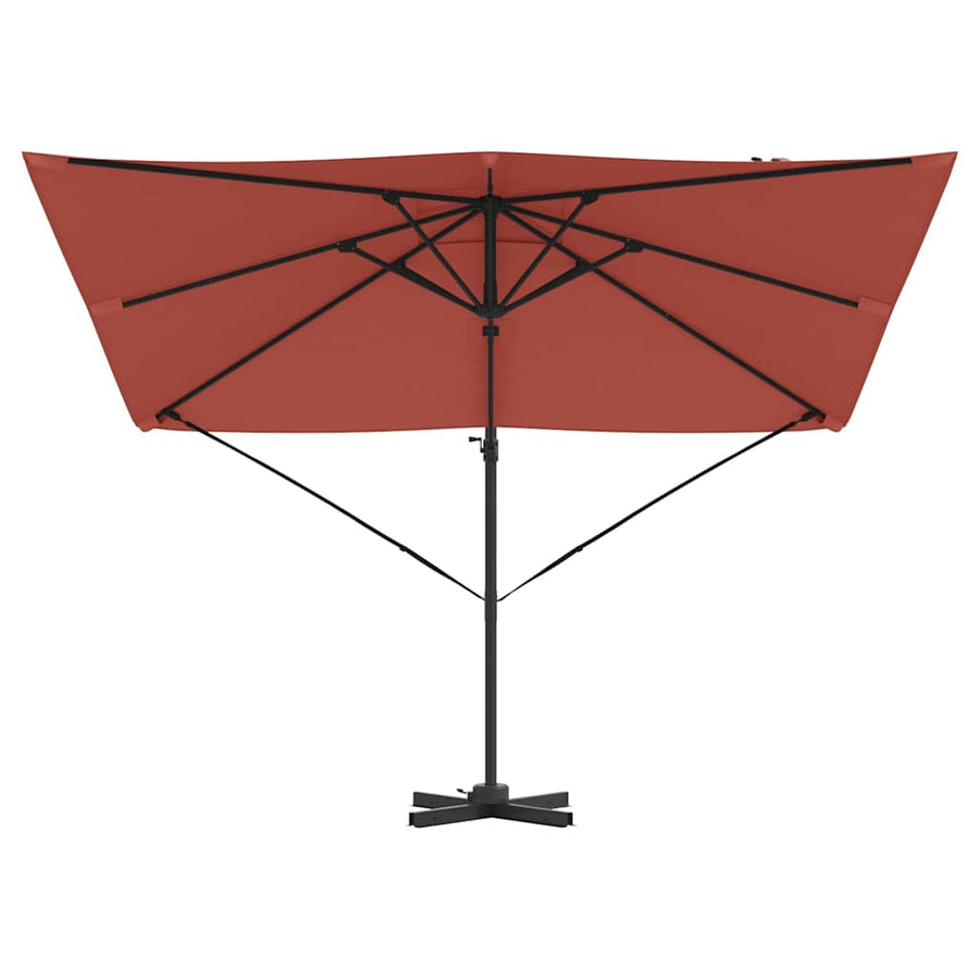 Roma Parasol Rood 286 x 284 x 265 cm Aluminium en Polyester