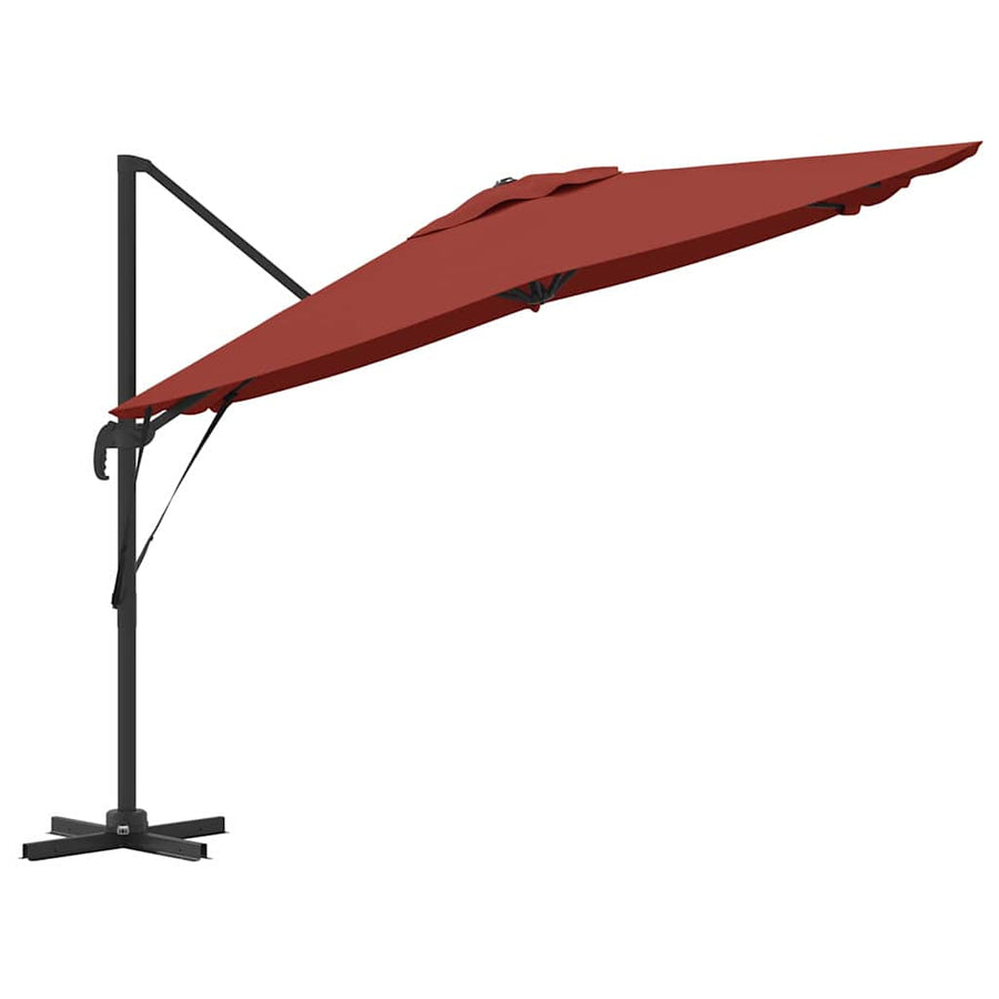 Roma Parasol Rood 286 x 284 x 265 cm Aluminium en Polyester
