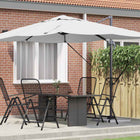 Parasol Sand 351 x 250 x 260 cm Polyester and Aluminium