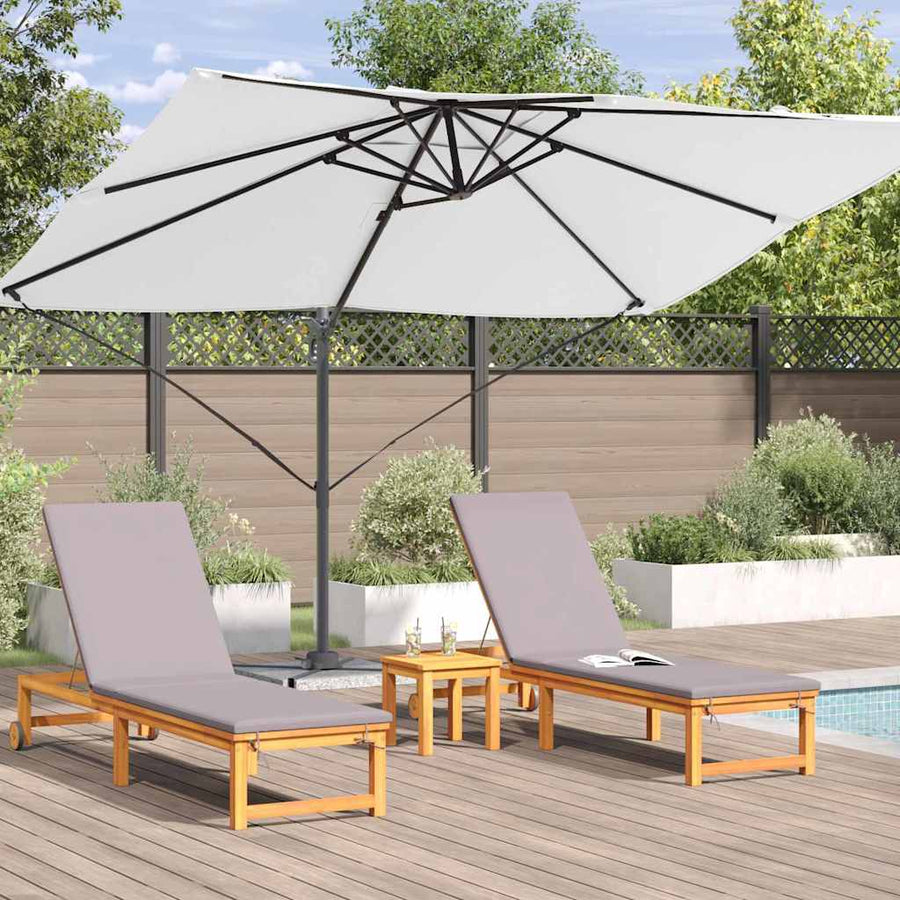 Parasol 351 X 250 X 260 Cm Polyester En Aluminium Zand