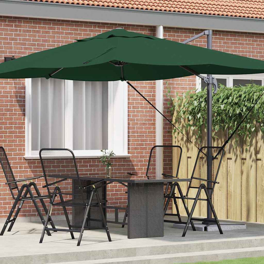 Parasol 351 X 250 X 260 Cm Polyester En Aluminium Groen
