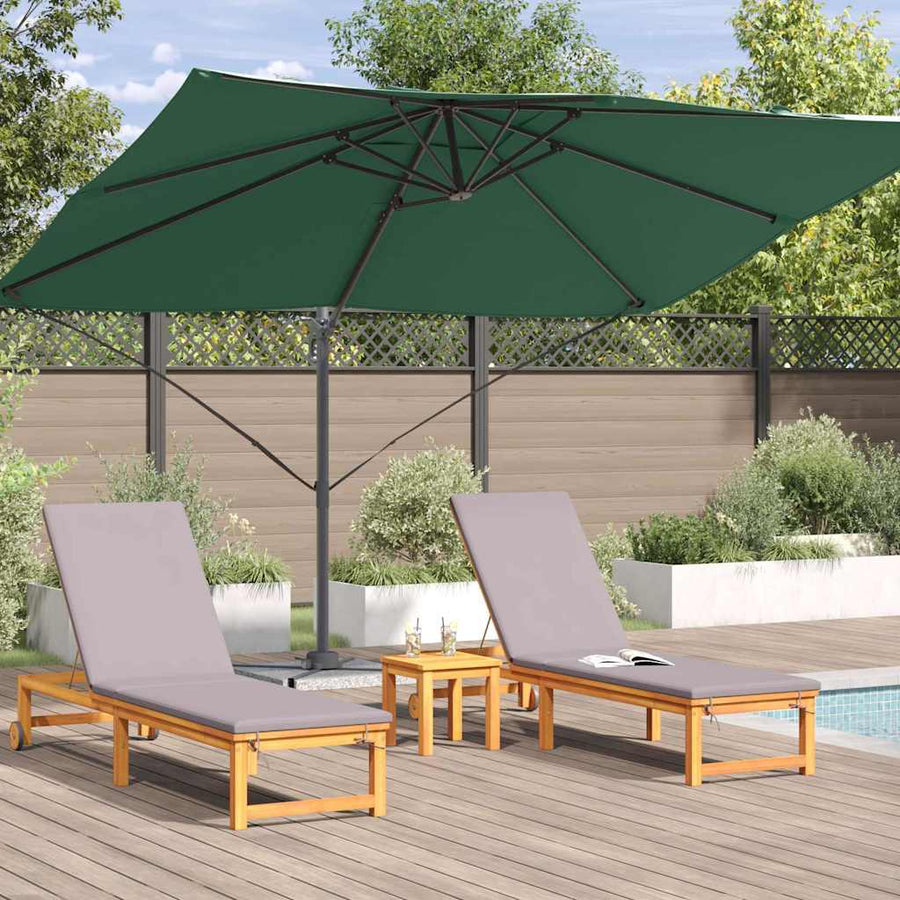 Parasol 351 X 250 X 260 Cm Polyester En Aluminium Groen