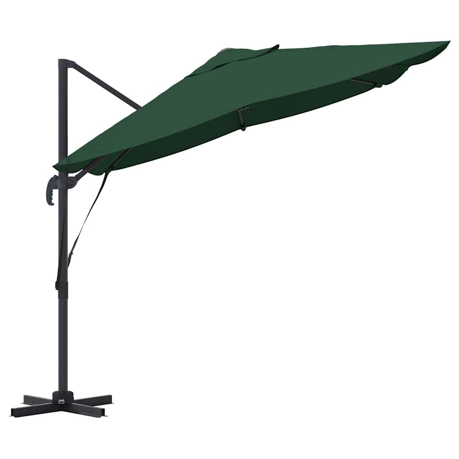 Parasol 351 X 250 X 260 Cm Polyester En Aluminium Groen