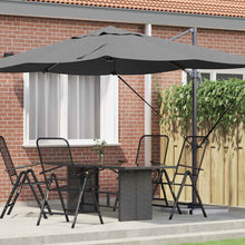 Parasol 351 X 250 X 260 Cm Polyester En Aluminium Antraciet