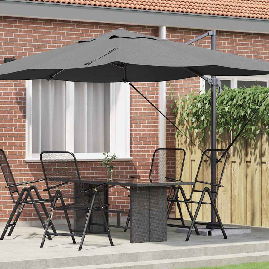 Parasol 351 X 250 X 260 Cm Polyester En Aluminium Antraciet