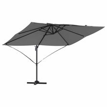Parasol 351 X 250 X 260 Cm Polyester En Aluminium Antraciet