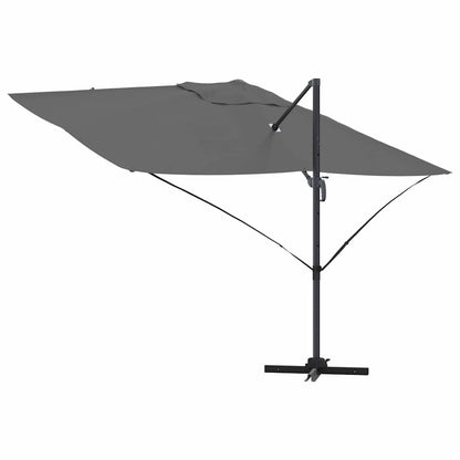 Parasol 351 X 250 X 260 Cm Polyester En Aluminium Antraciet