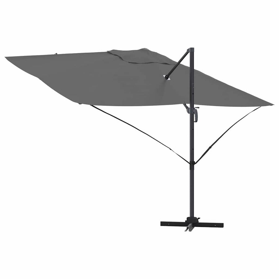 Parasol 351 X 250 X 260 Cm Polyester En Aluminium Antraciet