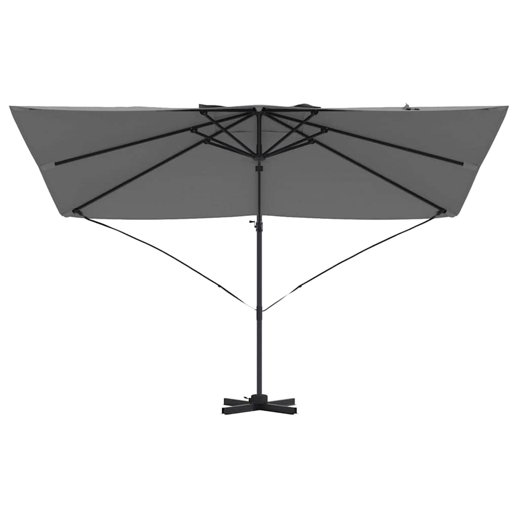 Parasol 351 X 250 X 260 Cm Polyester En Aluminium Antraciet