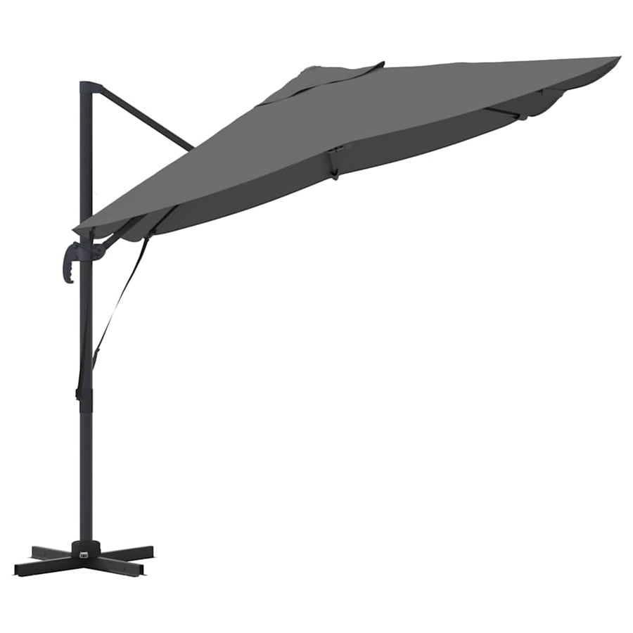 Parasol 351 X 250 X 260 Cm Polyester En Aluminium Antraciet