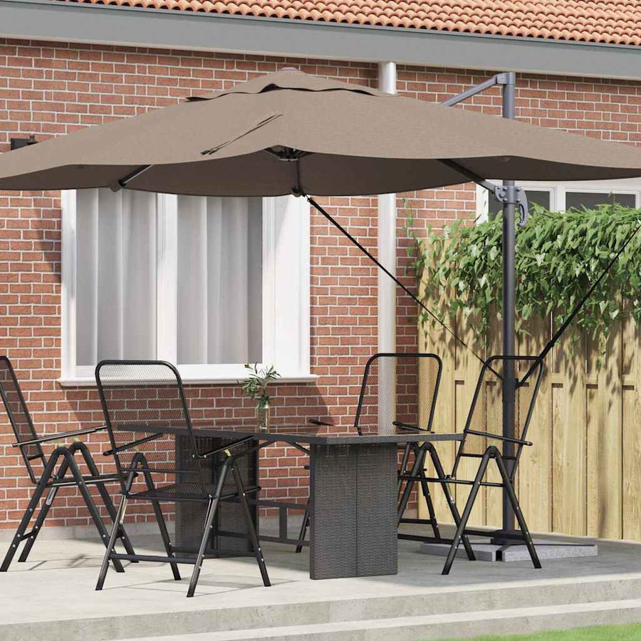Parasol 351 X 250 X 260 Cm Polyester En Aluminium Taupe