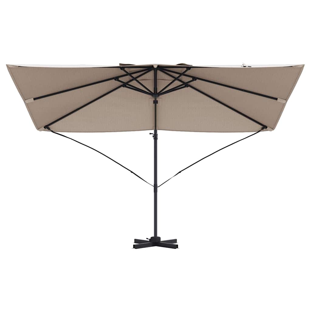 Parasol 351 X 250 X 260 Cm Polyester En Aluminium Taupe