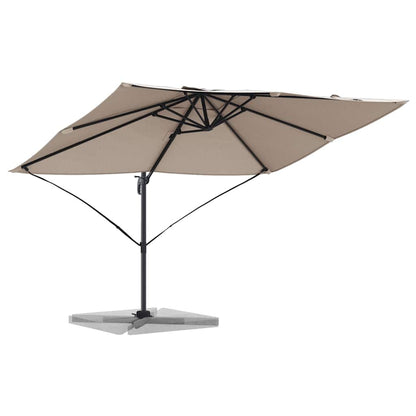 Parasol 351 X 250 X 260 Cm Polyester En Aluminium Taupe
