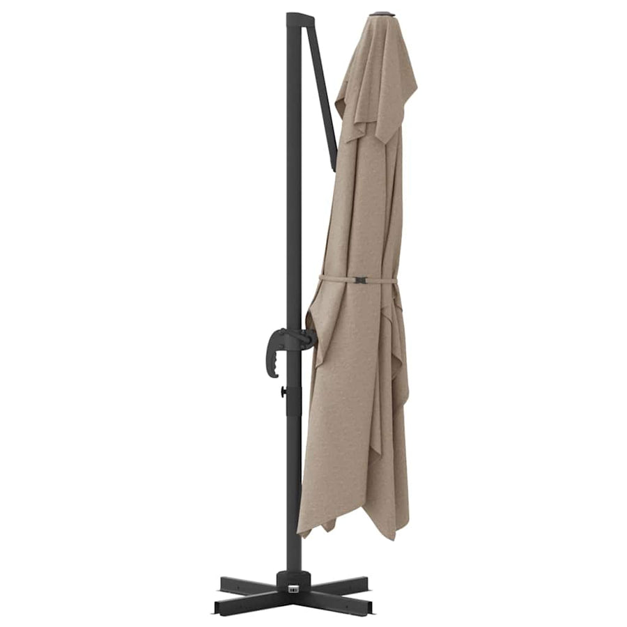 Parasol 351 X 250 X 260 Cm Polyester En Aluminium Taupe