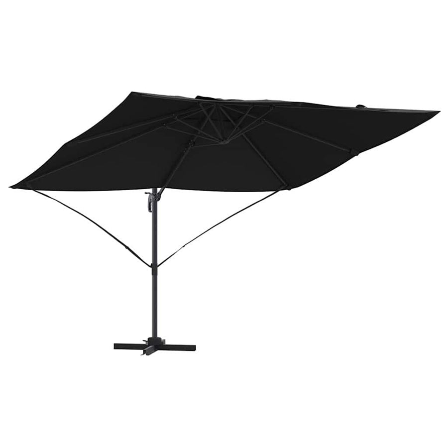 Parasol 351 X 250 X 260 Cm Polyester En Aluminium Zwart