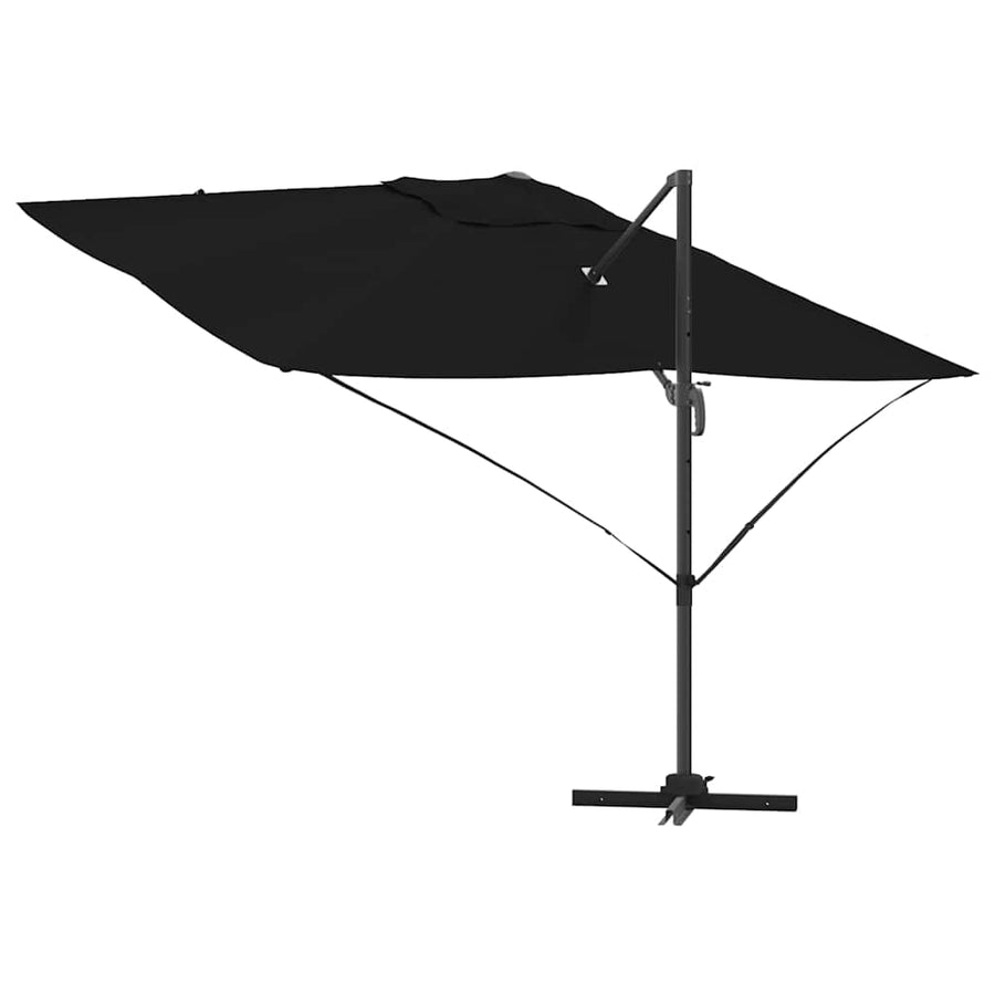 Parasol 351 X 250 X 260 Cm Polyester En Aluminium Zwart