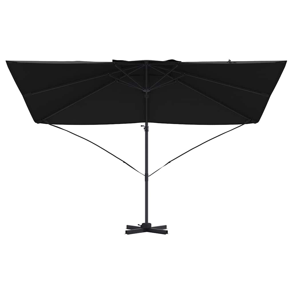Parasol 351 X 250 X 260 Cm Polyester En Aluminium Zwart