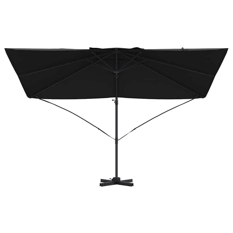 Parasol 351 X 250 X 260 Cm Polyester En Aluminium Zwart