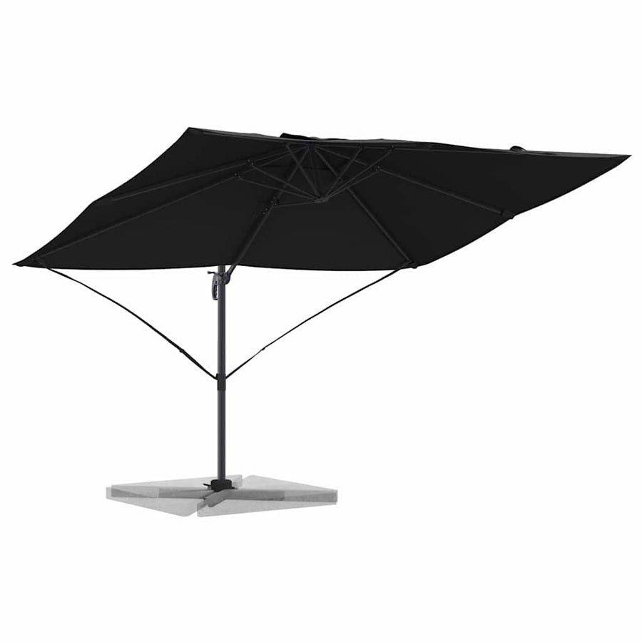 Parasol 351 X 250 X 260 Cm Polyester En Aluminium Zwart