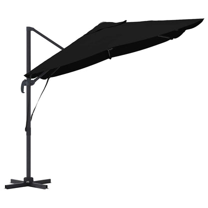 Parasol 351 X 250 X 260 Cm Polyester En Aluminium Zwart