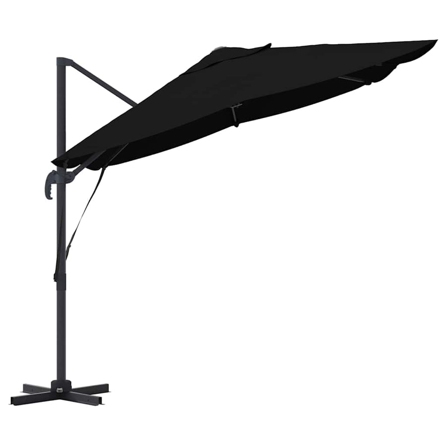 Parasol 351 X 250 X 260 Cm Polyester En Aluminium Zwart