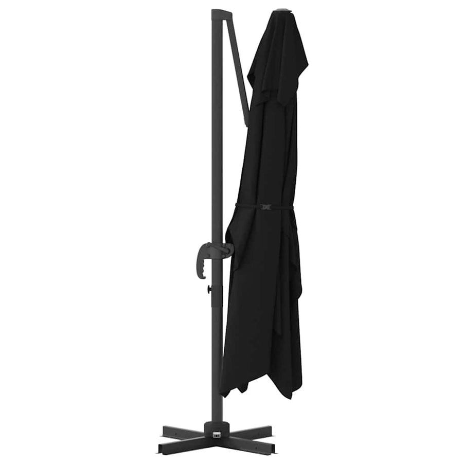 Parasol 351 X 250 X 260 Cm Polyester En Aluminium Zwart