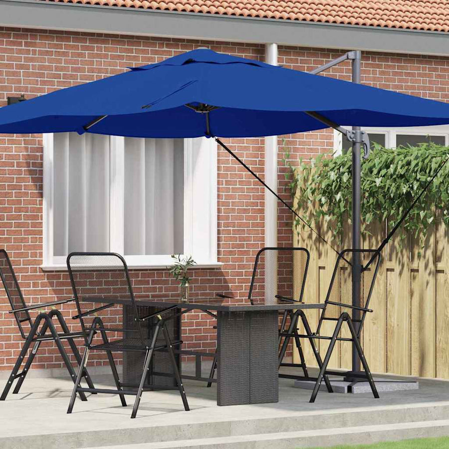 Parasol Azurblauw 351 X 250 X 260 Cm Polyester En Aluminium azuurblauw