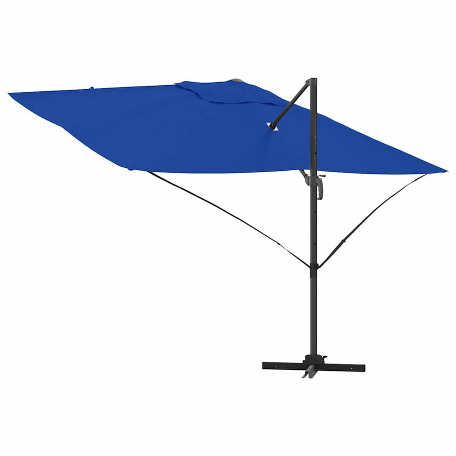 Parasol Azurblauw 351 X 250 X 260 Cm Polyester En Aluminium azuurblauw
