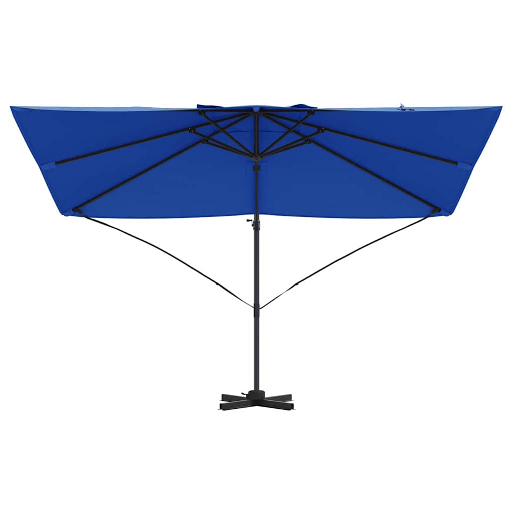 Parasol Azurblauw 351 X 250 X 260 Cm Polyester En Aluminium azuurblauw