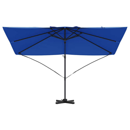 Parasol Azurblauw 351 X 250 X 260 Cm Polyester En Aluminium azuurblauw