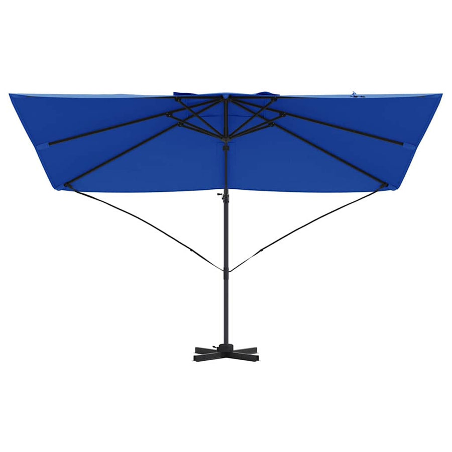 Parasol Azurblauw 351 X 250 X 260 Cm Polyester En Aluminium azuurblauw