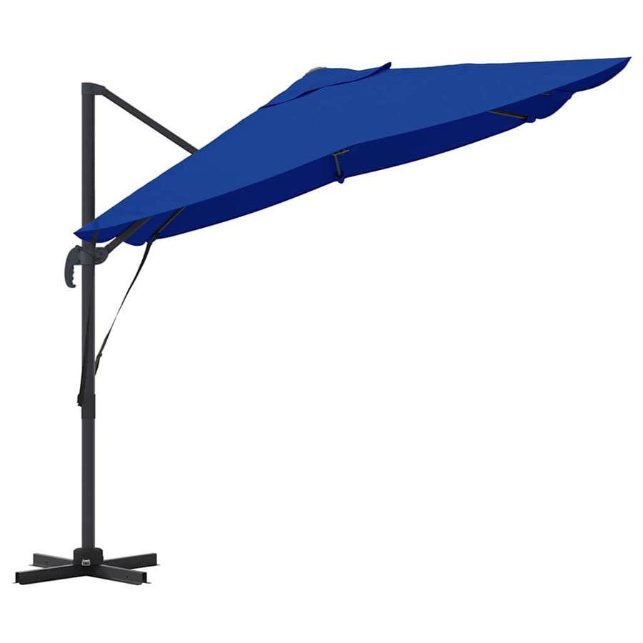 Parasol Azurblauw 351 X 250 X 260 Cm Polyester En Aluminium azuurblauw