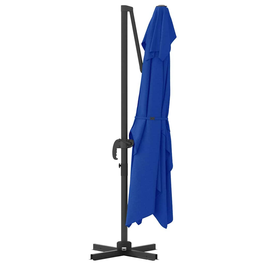 Parasol Azurblauw 351 X 250 X 260 Cm Polyester En Aluminium azuurblauw