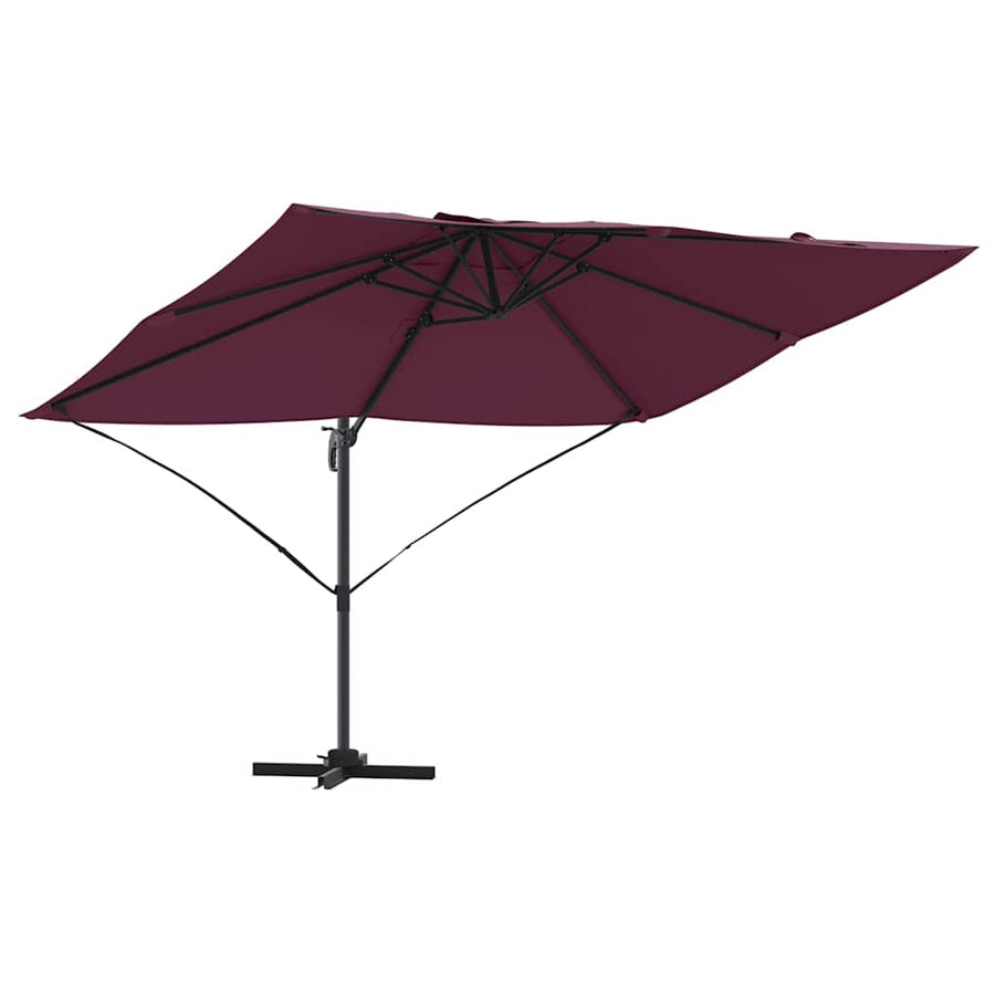 Parasol Bordeaux Rood 351 X 250 X 260 Cm Polyester En Aluminium Bordeauxrood