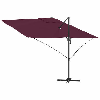 Parasol Bordeaux Rood 351 X 250 X 260 Cm Polyester En Aluminium Bordeauxrood