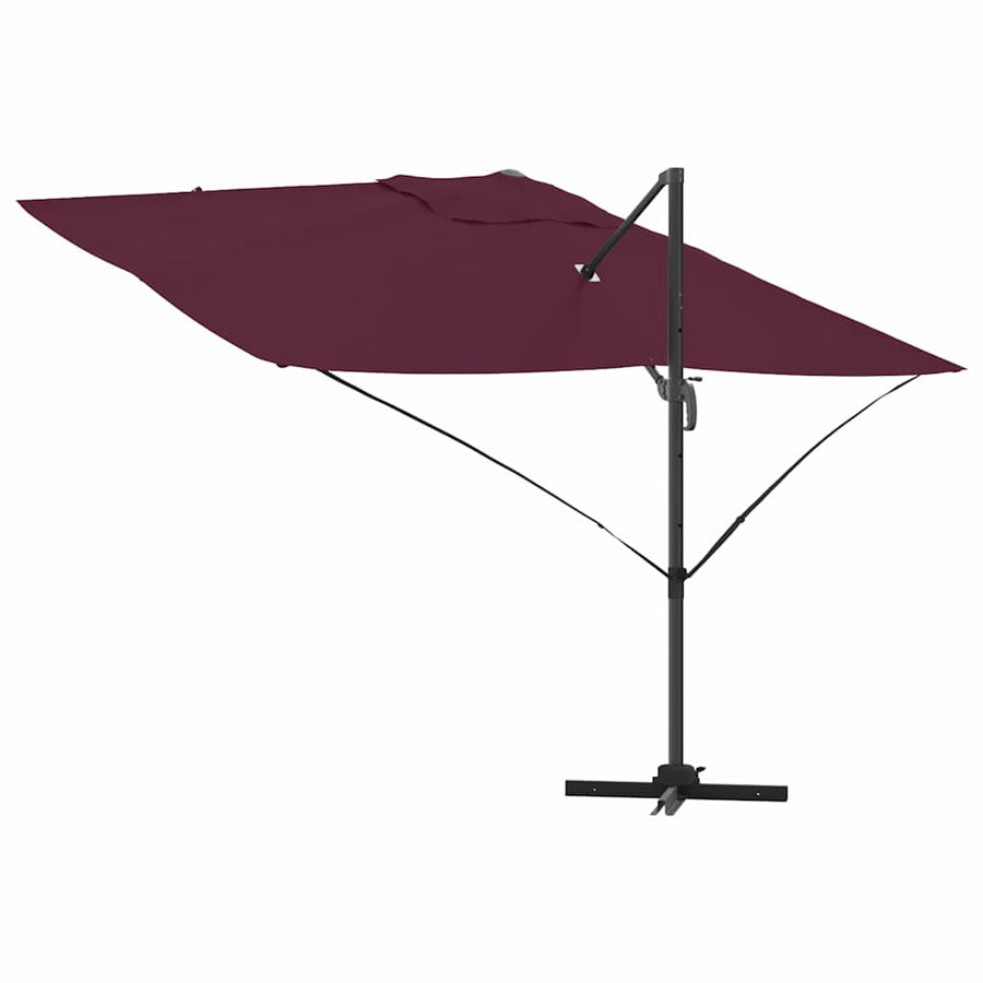 Parasol Bordeaux Rood 351 X 250 X 260 Cm Polyester En Aluminium Bordeauxrood