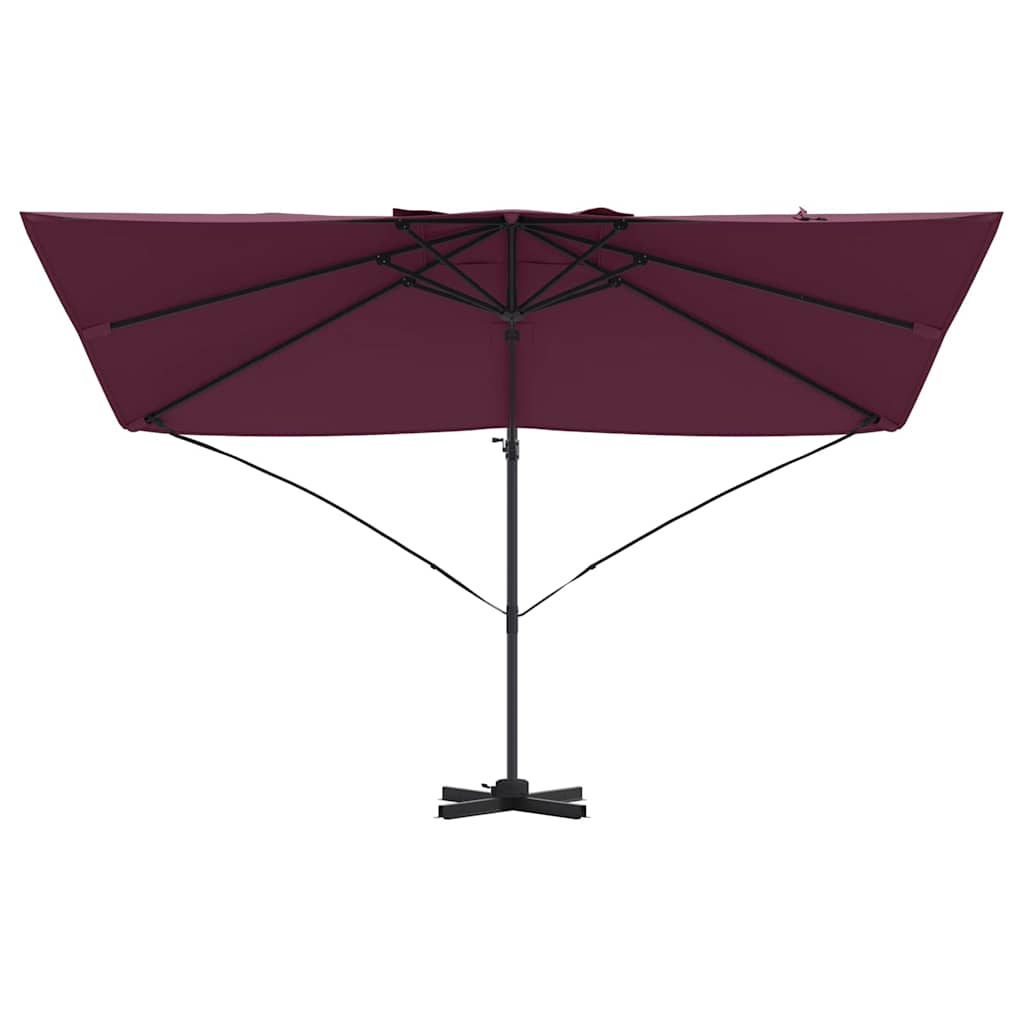 Parasol Bordeaux Rood 351 X 250 X 260 Cm Polyester En Aluminium Bordeauxrood