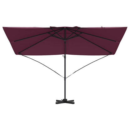 Parasol Bordeaux Rood 351 X 250 X 260 Cm Polyester En Aluminium Bordeauxrood