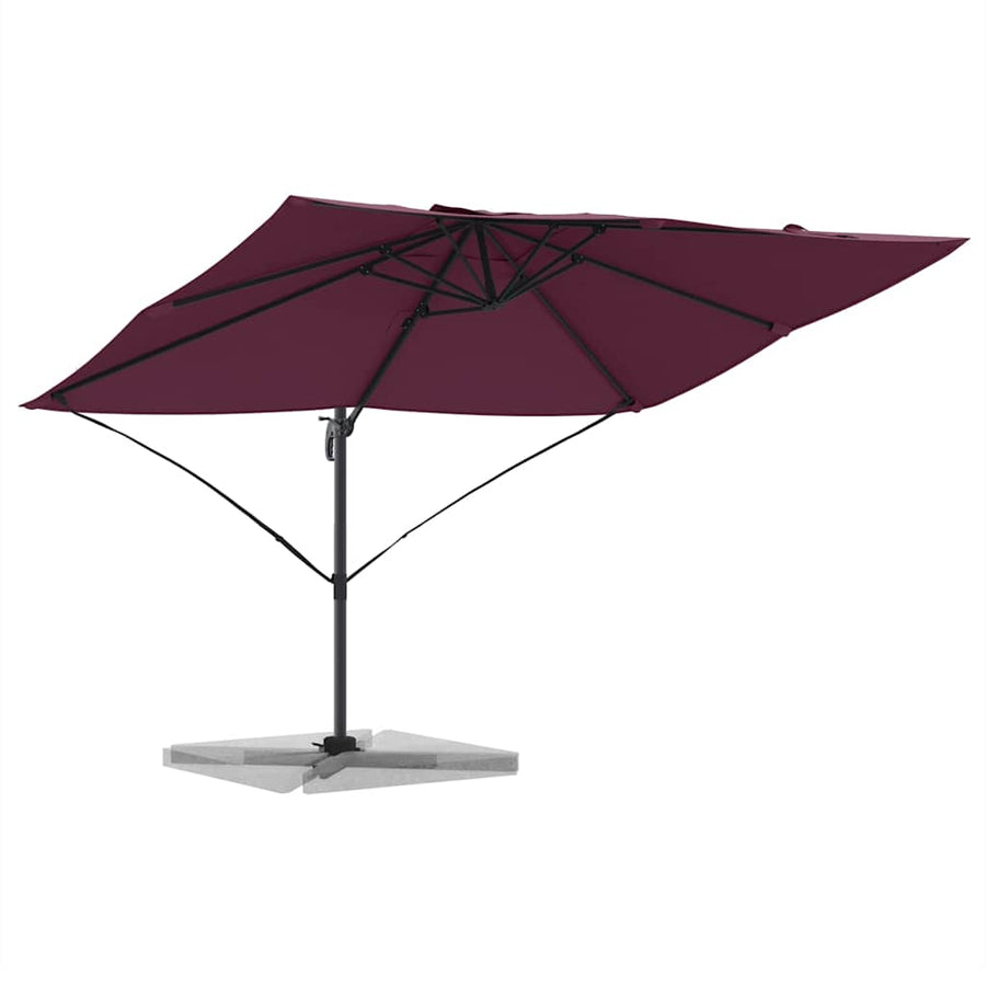 Parasol Bordeaux Rood 351 X 250 X 260 Cm Polyester En Aluminium Bordeauxrood