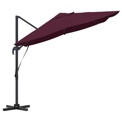 Parasol Bordeaux Rood 351 X 250 X 260 Cm Polyester En Aluminium Bordeauxrood